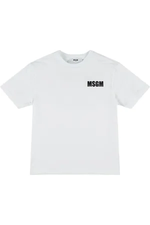 Msgm Printed Cotton Jersey T-shirt