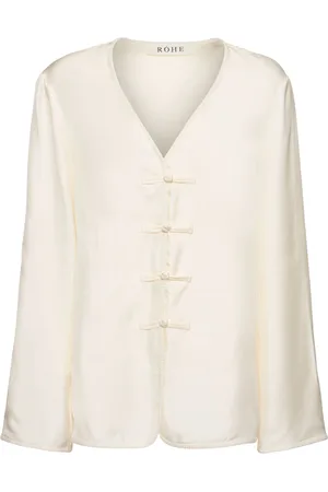 Rohe Mandarin Silk Long Sleeve Top