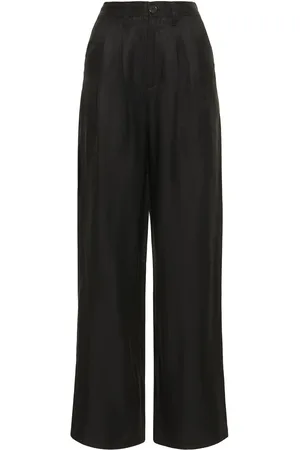 ANINE BING Carrie Wide Linen Blend Pants