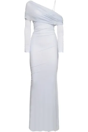 CHRISTOPHER ESBER Draped Silk Tulle Long Dress