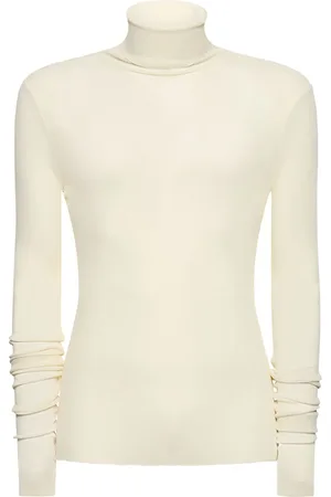 Ami Viscose Blend Turtleneck Top