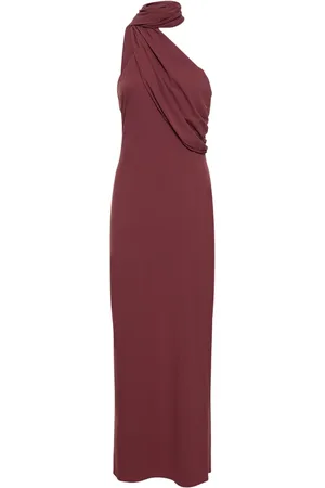 MAGDA BUTRYM Draped Jersey Long Dress W/scarf