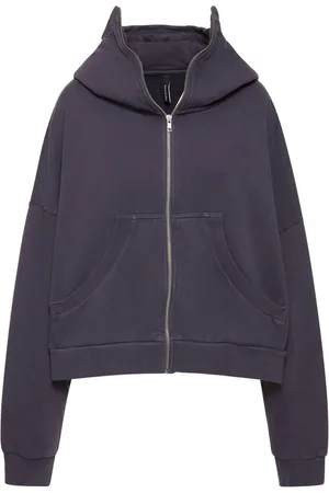 Entire Studios Washed Cotton Full-zip Hoodie