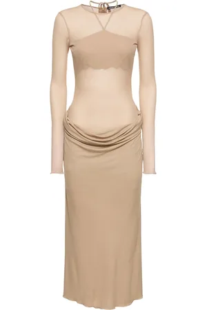 ANDREADAMO Draped Jersey Midi Dress