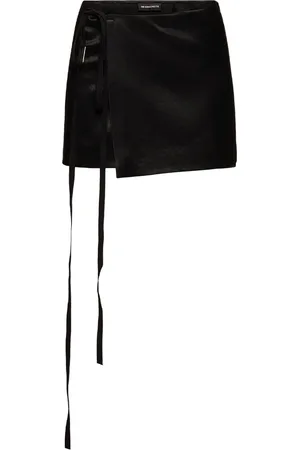ANN DEMEULEMEESTER Jolien Satin Mini Wrap Skirt