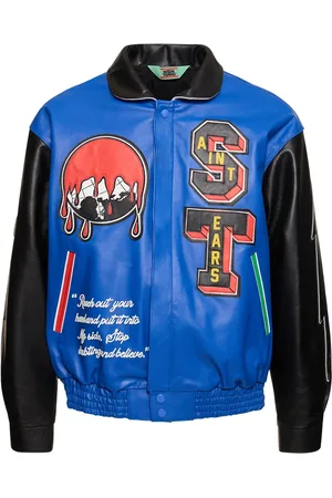 saint Michael Denim Tears Varsity Jacket