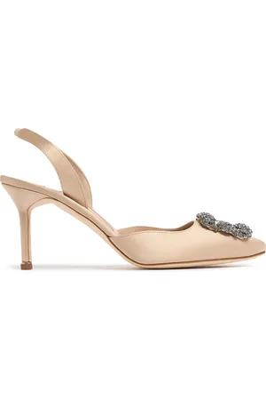 Manolo Blahnik 70mm Hangisli Satin Pumps