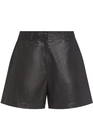 Max Mara Virgola Leather Shorts