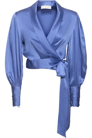 ZIMMERMANN Silk Satin Wrap Top