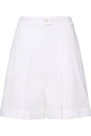 Max Mara Sultano Cotton Blend Poplin Shorts