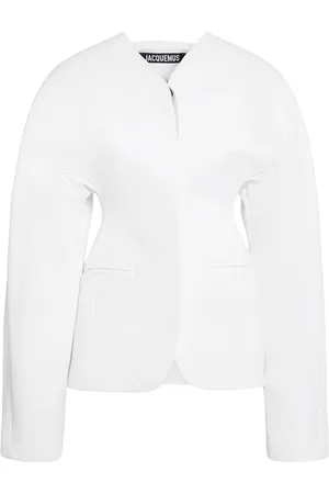 Jacquemus La Veste Ovalo Cady Collarless Jacket
