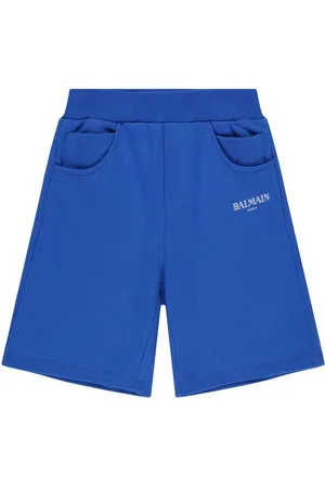 Balmain Cotton Sweat Shorts W/logo