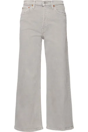 RE/DONE High Rise Wide Leg Crop Jeans