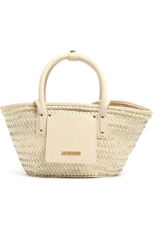 Jacquemus Le Petit Panier Soli Raffia Leather Bag