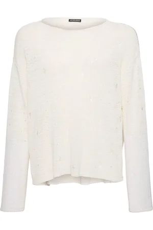 ANN DEMEULEMEESTER Lindor Open Neck Viscose Blend Sweater