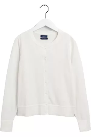 GANT Dame Cardigans - Light Cotton C-Neck Cardigan Overdeler