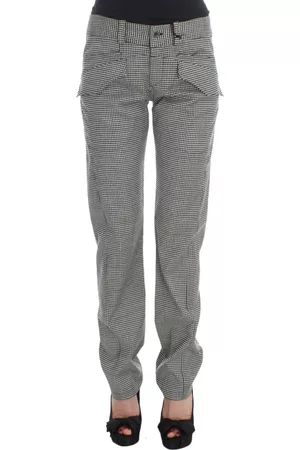 ERMANNO SCERVINO Dame Rutete chinos - Rutete bomulls uformelle bukser