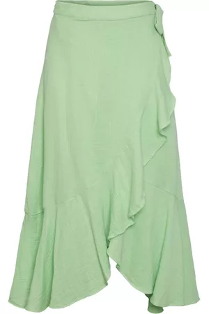 Y.A.S Dame Midiskjørt - Summer Green Yastammi Hw Midi Wrap Skirt S. Skirts