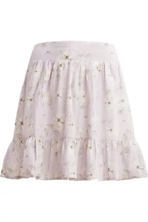 Camilla Pihl Dame Miniskjørt - Fie Skirt - Lavender Peony Print