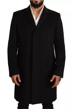 Dolce & Gabbana Herre Lange jakker - Gray Long Cashmere Coat Jacket