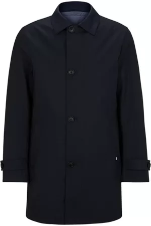HUGO BOSS Herre Ullkåper - Stretch-Wool Regular-Fit Coat With Zip-Up Inner