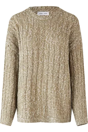 Samsøe Samsøe Dame Gensere - Brungrå Samsøe & Samsøe Julia Crew Neck Genser