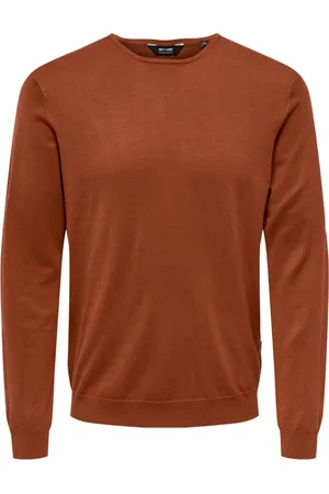 Only & Sons Herre, Strikkevarer, Brun, S