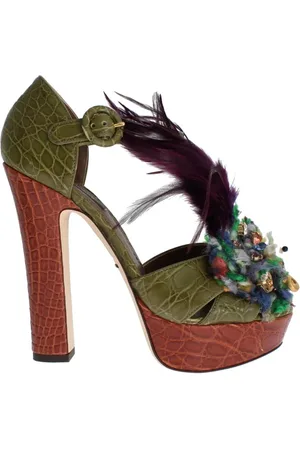 Dolce & Gabbana Dame, Sko, Grønn, 38 1/2 EU