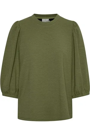 Kaffe Dame, Bluser & Skjorter, Grønn, 2XL