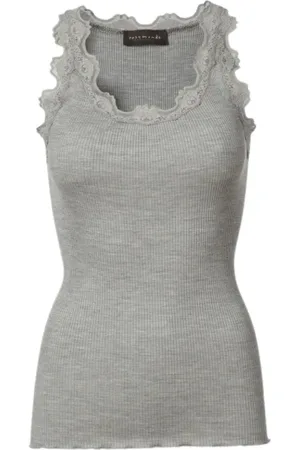Rosemunde Dame, Topper, Grå, XL