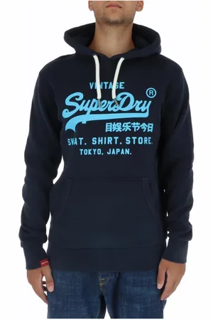 Superdry Herre, Gensere & Hettegensere, Blå, M