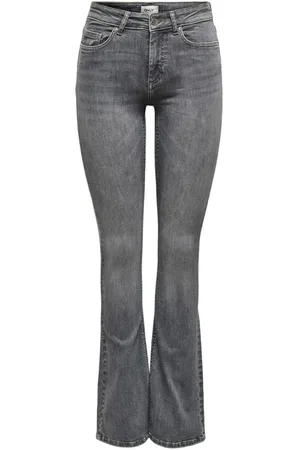 ONLY Dame, Jeans, Grå, L