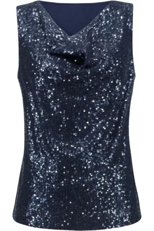 Joseph Ribkoff Dame, Topper, Blå, XL