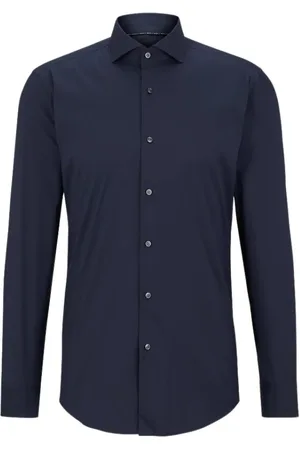 HUGO BOSS Herre, Skjorter, Blå, 2XL