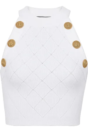 Balmain Dame, Topper, Hvit, S