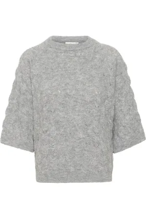 Kaffe Dame, Strikkevarer, Grå, XS