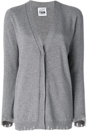 Twin-Set Dame, Strikkevarer, Grå, XS