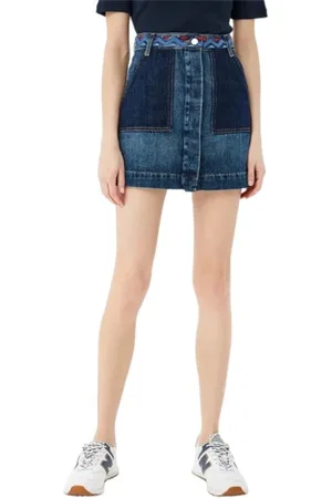 Tommy Hilfiger Dame, Skjørt, Blå, XS