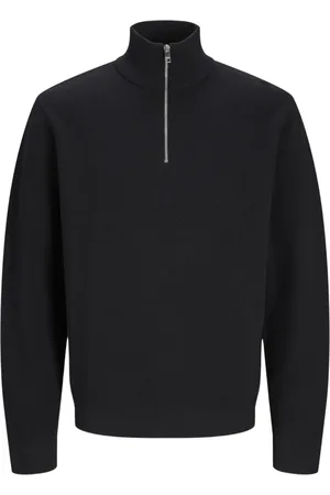 JACK & JONES Herre, Strikkevarer, Svart, XL