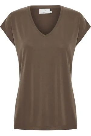 Kaffe Dame, Topper, Brun, 2XL
