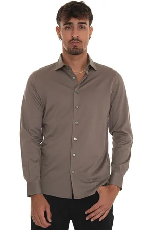 Gran Sasso Herre, Skjorter, Brun, 4XL