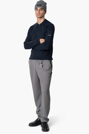 Quotrell Herre, Strikkevarer, Blå, XL