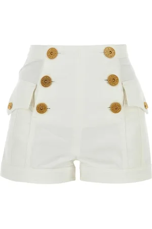 Balmain Dame, Shorts, Hvit, S