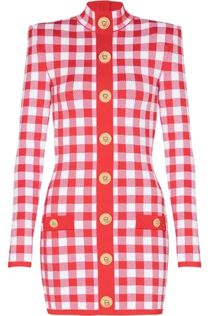 Balmain Dame, Kjoler, Rød, XS
