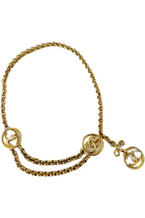 CHANEL Dame, Pre-owned, Gul, ONE SIZE