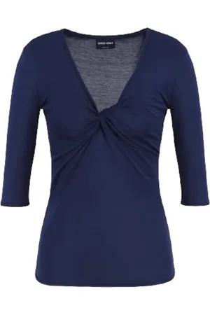 Giorgio Armani Dame, Bluser & Skjorter, Blå, S