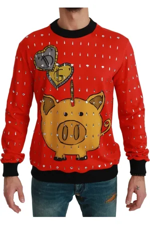Dolce & Gabbana Herre, Strikkevarer, Rød, XL