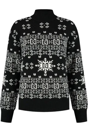 NIKKIE. Dame, Strikkevarer, Svart, XL