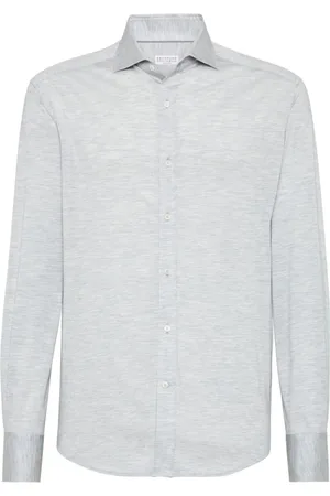 Brunello Cucinelli Herre, Skjorter, Grå, 2XL