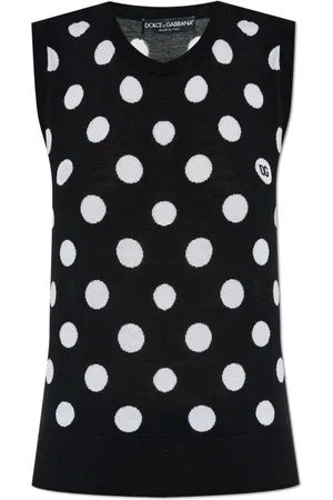 Dolce & Gabbana Dame, Topper, Svart, XS